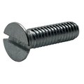 Suburban Bolt And Supply #6-32 x 1/2 in Slotted Flat Machine Screw, Plain Nylon A8300080032F